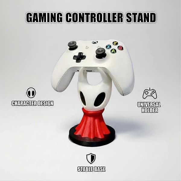 Hollow Knight Controller Stand - 3D-printet, Headsetholder, Gaming Skrivebordsorganisator