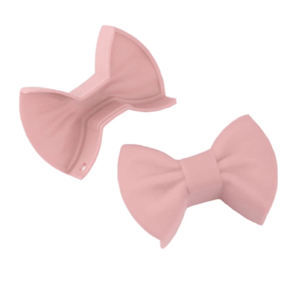 1 par silikon gryteholdere Fleksibel sklisikker Anti-skald varmeisolert bowknot Pink
