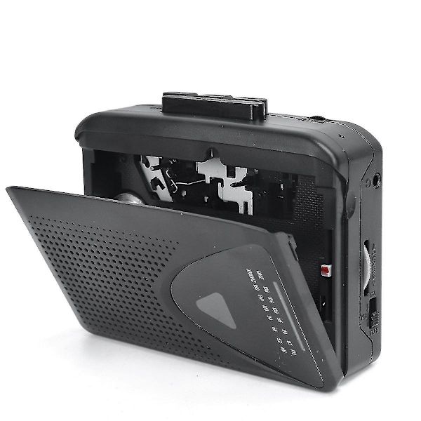 Bärbar kassettbandspelare Walkman Inbyggd högtalare Am/fm-radio med 3,5 mm Eeadphone-uttag Stereo