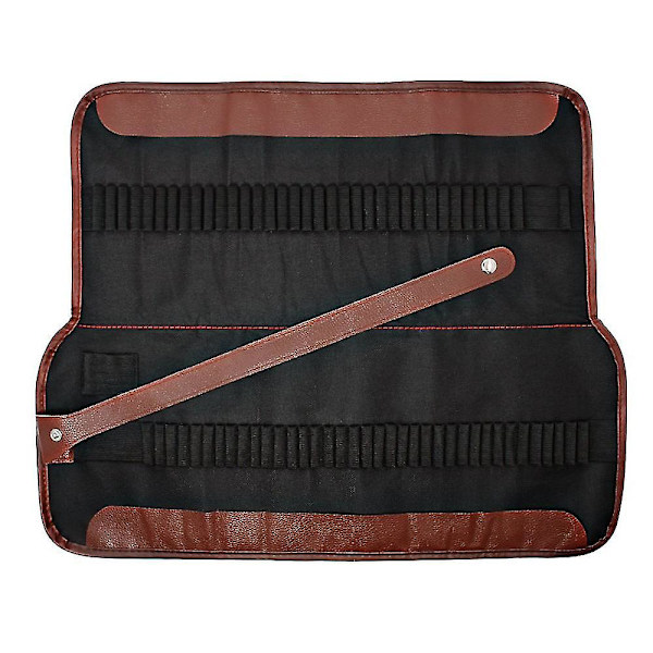Blyantholder, 72 assorterede farveblyanter Organizer, Roll Up Vaskbar Canvas Blyanttaske Til Skole