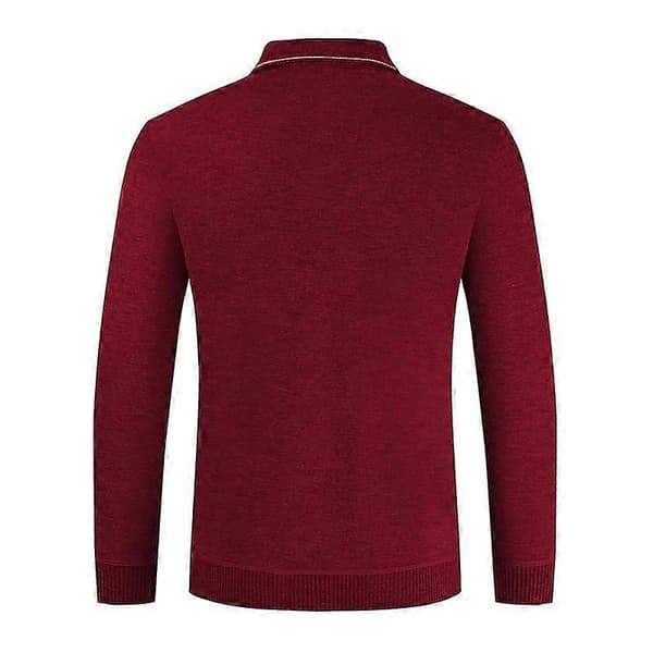 Långärmad herrskjorta med knappar Red 2XL