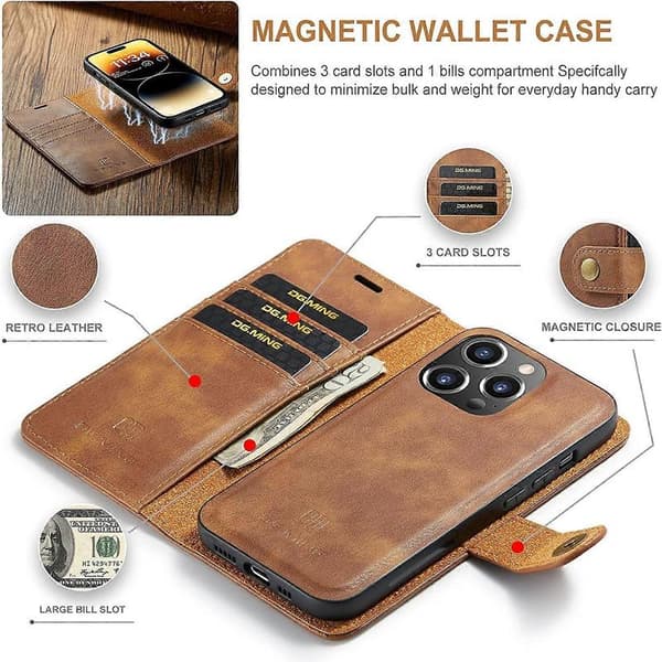 Magnetisk pung-etui kompatibelt med iPhone 16[JUN]
