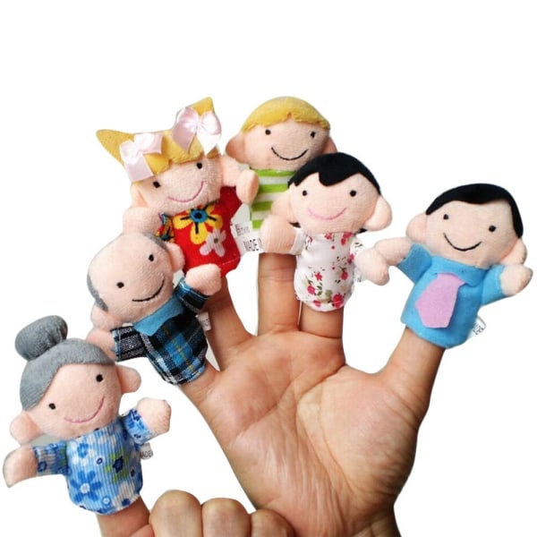 6 stk Finger Even Storytelling Gode Leker Hånddukke Til Babys Gave