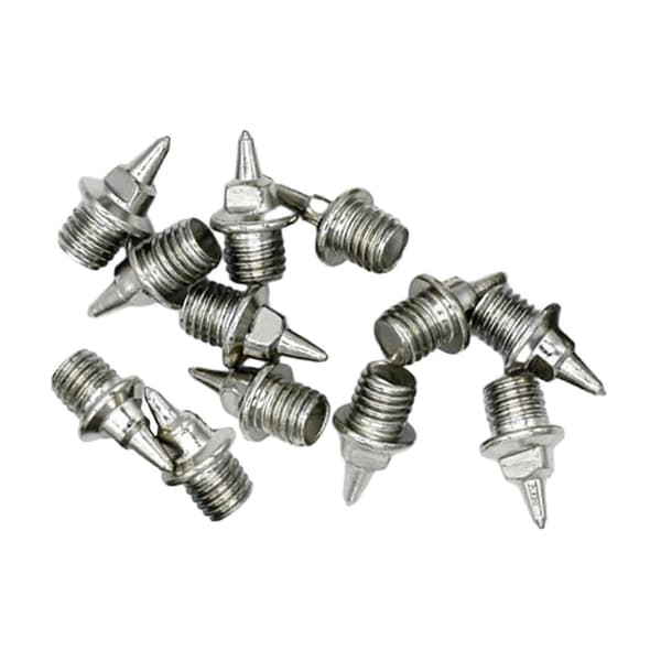 12 stk startblokk-pigger, banepigger i stål M4.8, løpeblokk-pigger for sprintere 6.8mm