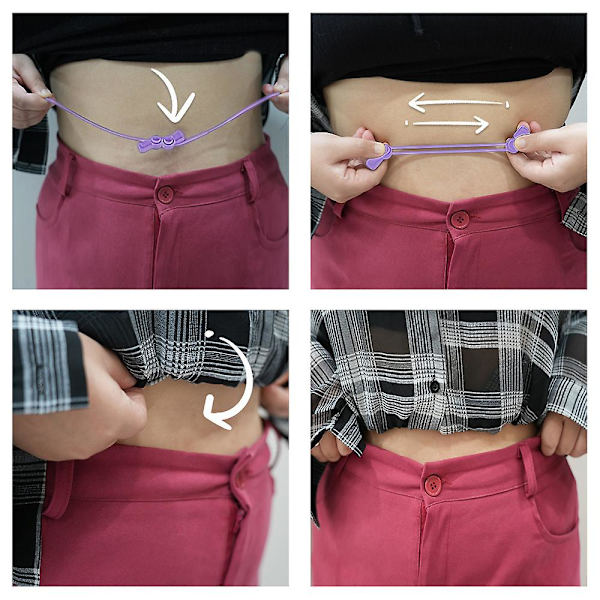 2023 Croptuck Band Justerbar Crop Tuck Band Værktøj Til Skjorte Bluse, Transform Den Måde Du Styler Dine Toppe Purple L