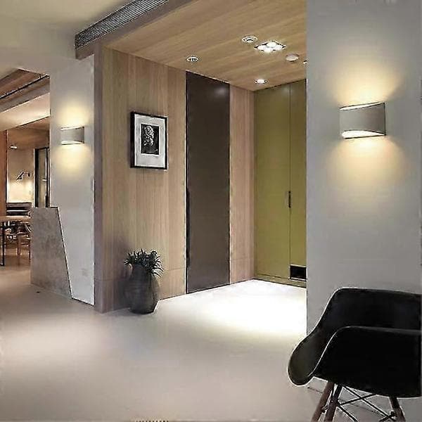 LED-vägglampa inomhus - 7W vit gips