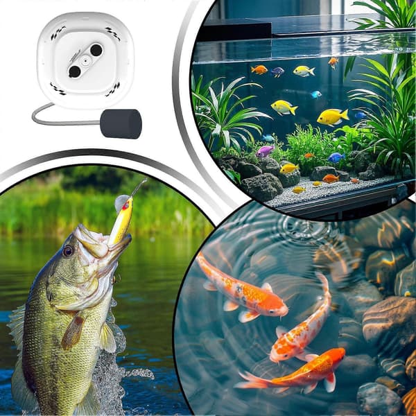 Ate-lufter 2000mAh batteri Vanntett magnetisk lading Flytende elektrisk lufter White