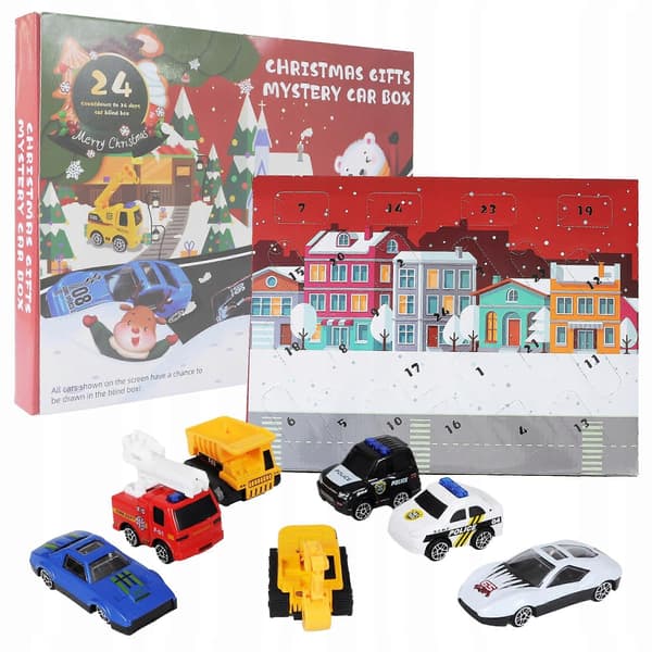 Adventskalender for barn 24 biler