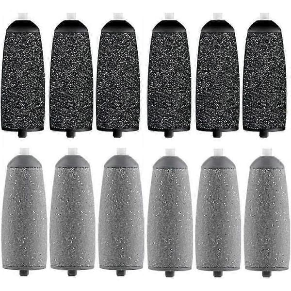 [KK] 12-pack Replacement Rollers and Heads for Flawless Pedi Electronic Files, Compatible with Finish Touch Flawless Pedi, Includes 6 Extra Rollers
