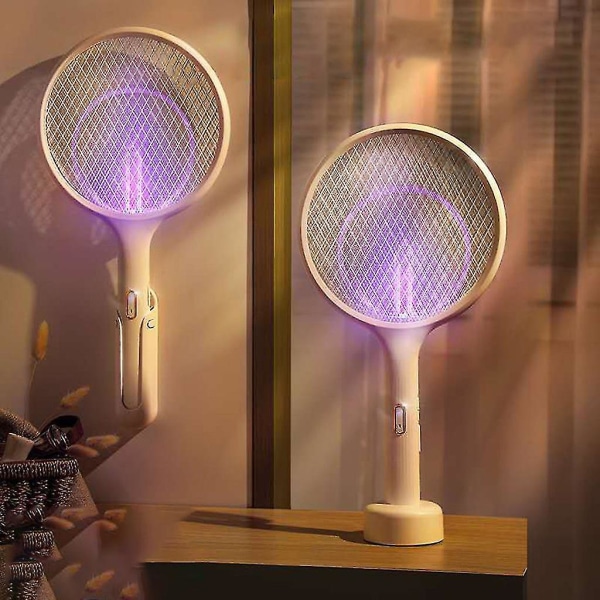 Elektrisk mygg USB oppladbar racket anti insekt fly bug zapper killer bærbar håndholdt