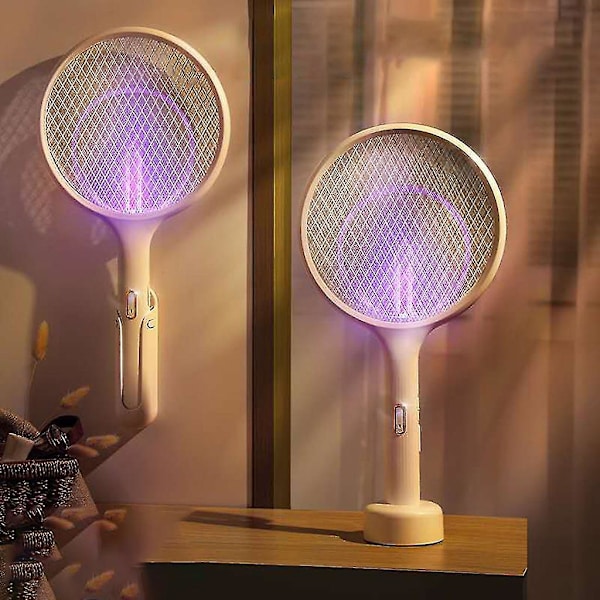 Elektrisk mygg USB-uppladdningsbar racket Anti insektsfluga Bug Zapper Killer Bärbar handhållen