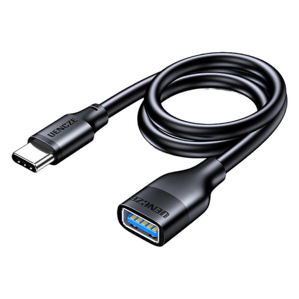 USB C til USB 3.0 OTG-adapterkabel understøtter 5V3A 5 Gbps hurtig opladning og dataoverførsel til telefon, tablet, bærbar strømkabel 1m