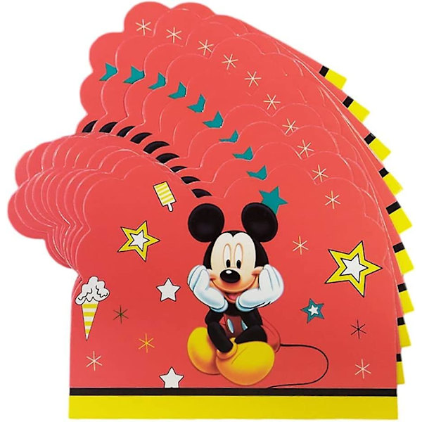 20 st Mickey Mouse inbjudningskort, Mickey Mouse-temafestartiklar, födelsedagsfestartiklar.