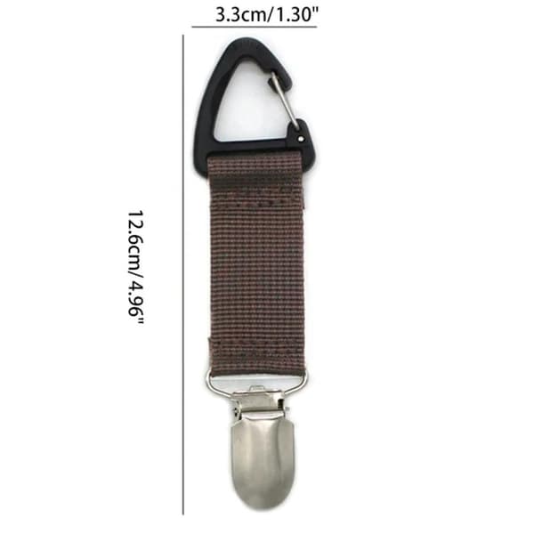 2 stk. Hatteclips Stofclips KHAKI Khaki