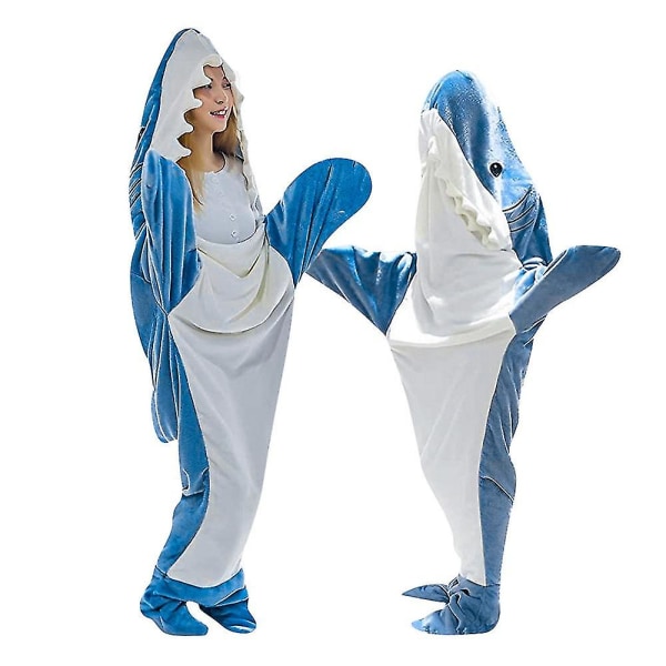 Shark Blanket Hoodie Adult, Shark Onesie Adult Wearable Peitto S