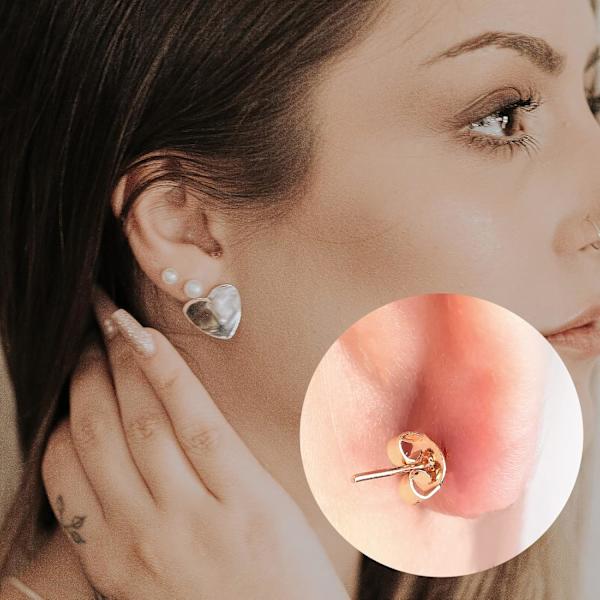 12 stycken/6 par guldpläterade örhängeslåsar för örhängen, smyckestillverkning (6×5mm)