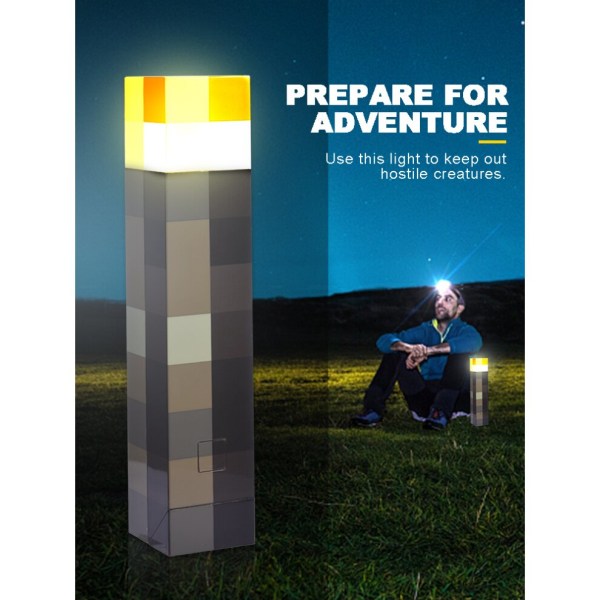 Minecraft natlampe til børn Torch Night Light