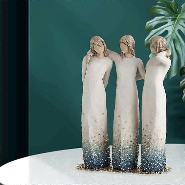 Tre systrar figur staty skulptur heminredning prydnad