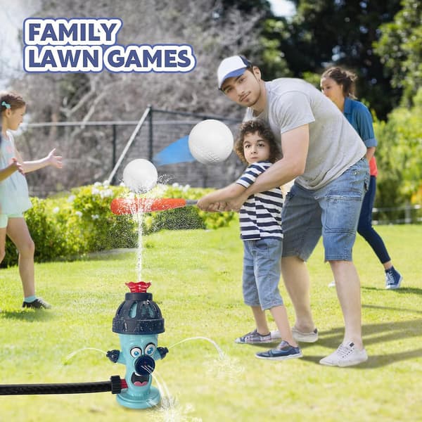 Baseball Sprinkler Toy for Kids, Fire Hydrant Sprinkler with Bat