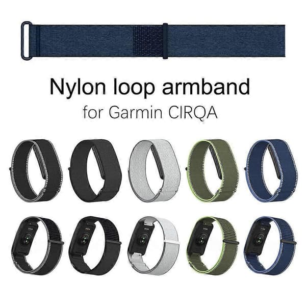 Nylonarmbånd til Garmin CIRQA, åndbart til justerbar træningsbrug Sea Mist Blue