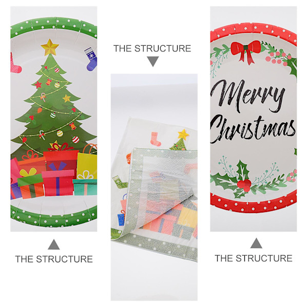 44 kpl Nye Party Plates Thanksgiving Paper Tableware Party Napkins Jälkiruoka Paper Plates Paper Dinner Plates
