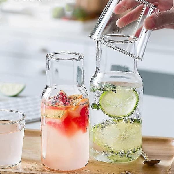 Vandkaraffel og glassæt til natbord 500 ml (17 oz) 2025