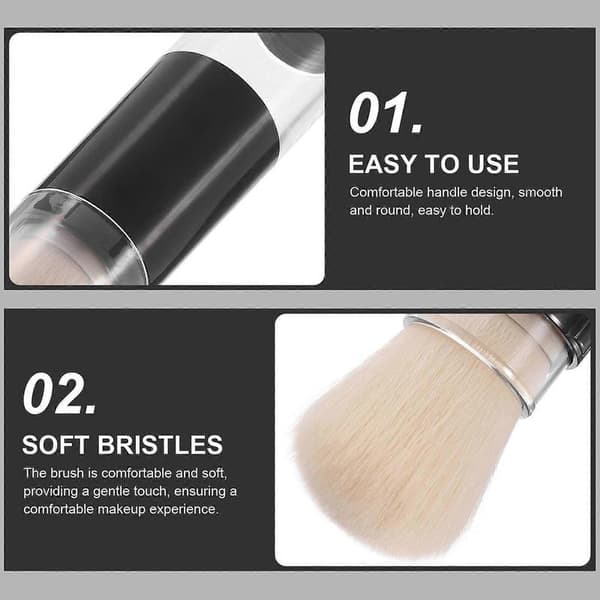 Pudderbørste Genopfyldelig pudderbørste Foundationbørste Highlighterbørste Makeupbørste til rejser