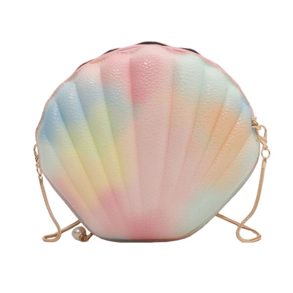 Nydelig kjedestropp kosmetikkveske Pearl Seashell Skulderveske for Valentinsdag Colorful
