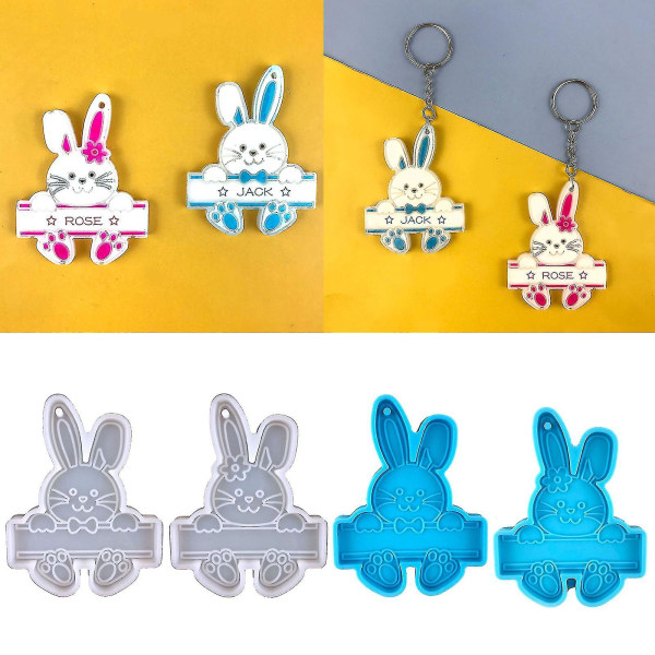 Easter Day Series Charms Key Pendant Dekorativ silikonform for hjemmeinnredning Clear 1