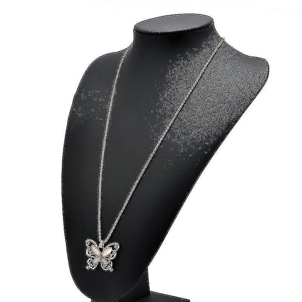 Rhinestone belagt sommerfugl vedhæng kæde halskæde mode smykker