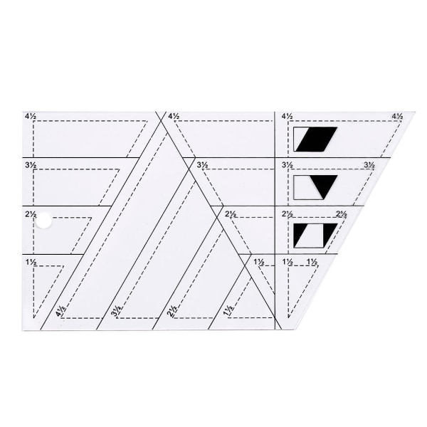 5 stk./sæt Quilting Syning Patchwork Håndværk Skala Lineal Til Trekant Diy Håndlavet T