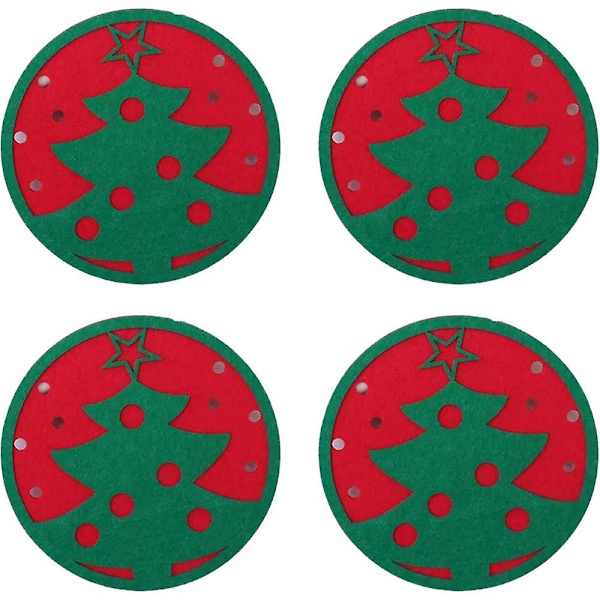 Jule Snefnug Design Coasters Filt Kop Måtter Vin Te Kaffe Måtter, Dekoration Til Julefest Ferie shape1