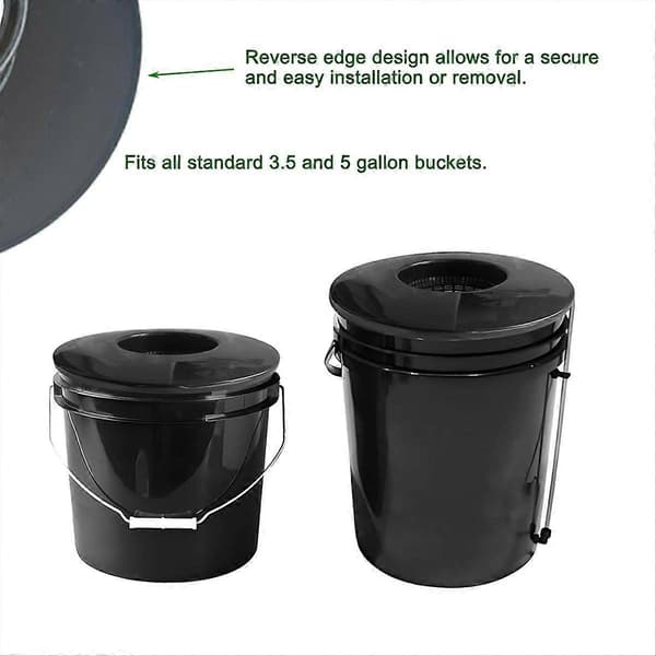 6 tommer netpotter til 5 gallon spand brede låg (5 pak), netkopper