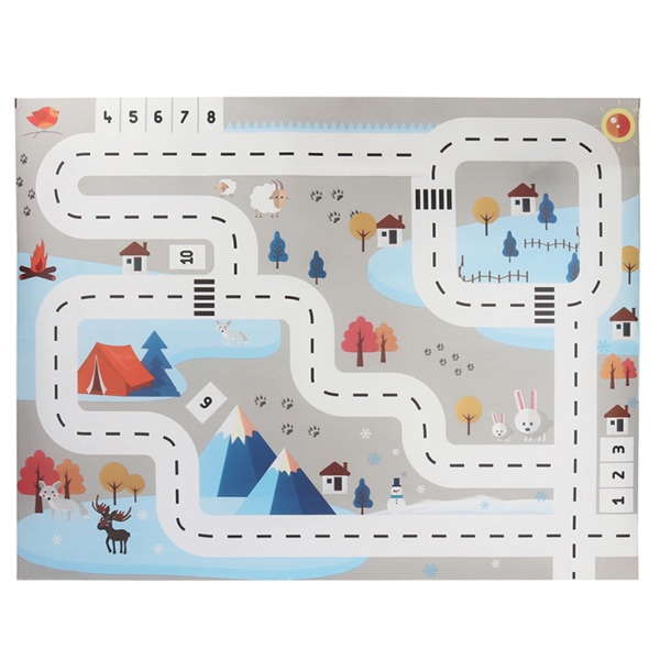 Børnelegemåtte Byvejsbygninger Parkeringskort Spil Scenekort Pædagogisk legetøj