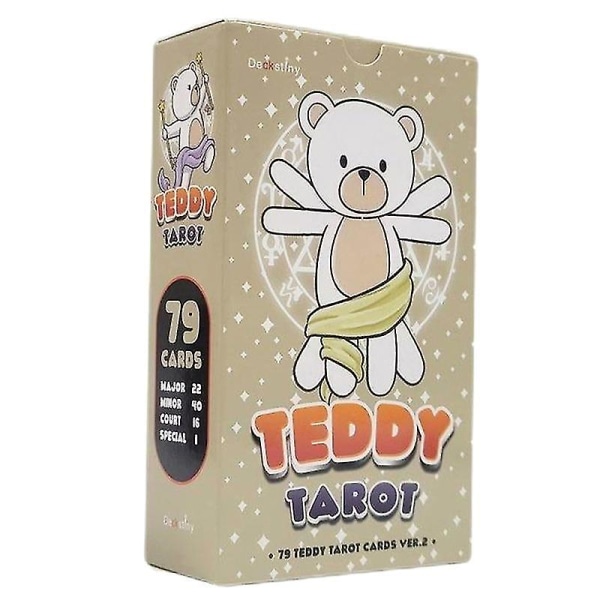 12*7 cm Teddy Tarot Prophecy Fate Divination Deck Family Party Board Game Card