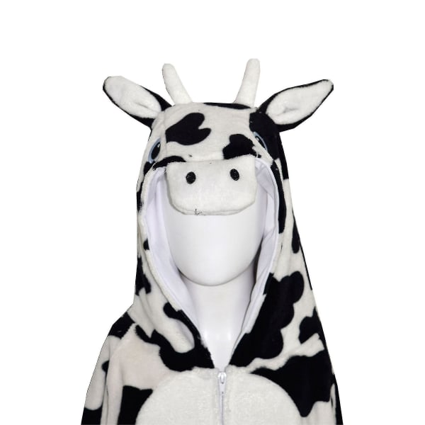 Unisex Fleece Cow Print Loungewear Onesie Cow 2-3 Years