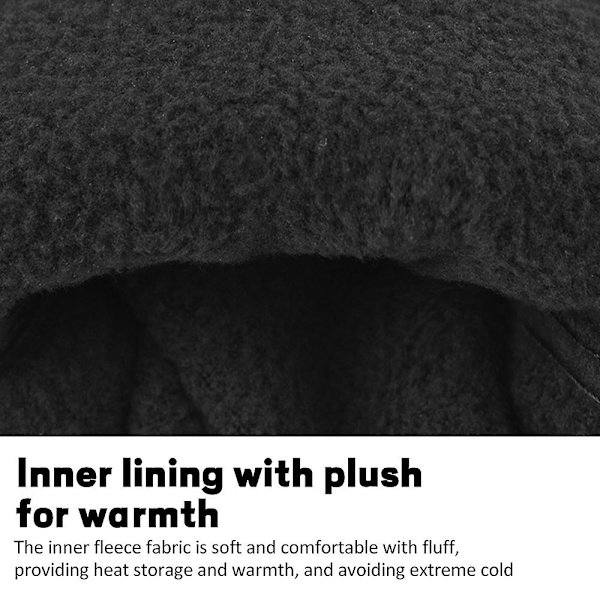 Vinterhansker for voksne, skihansker, vanntette, varme, berøringsskjerm, perfekt for sykling, løping, fotturer Black L
