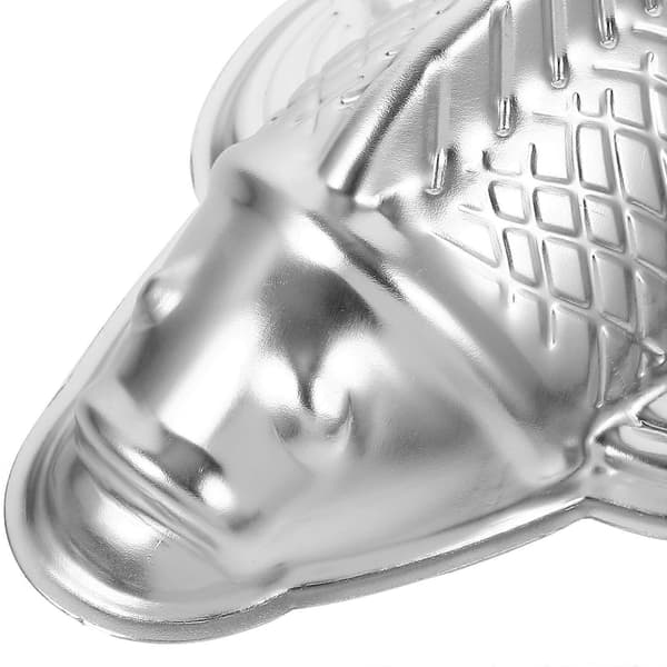 Kakebakeform Fiskformdesign Riskakeform Multifunksjonell Geléform Silver 23x12.2cm