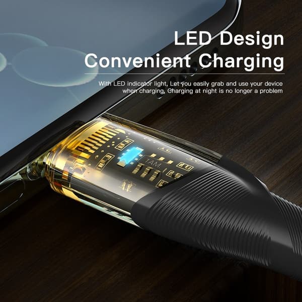 ESSAGER 1m 100W PD USB-C - USB-C Kabel Sort size 40