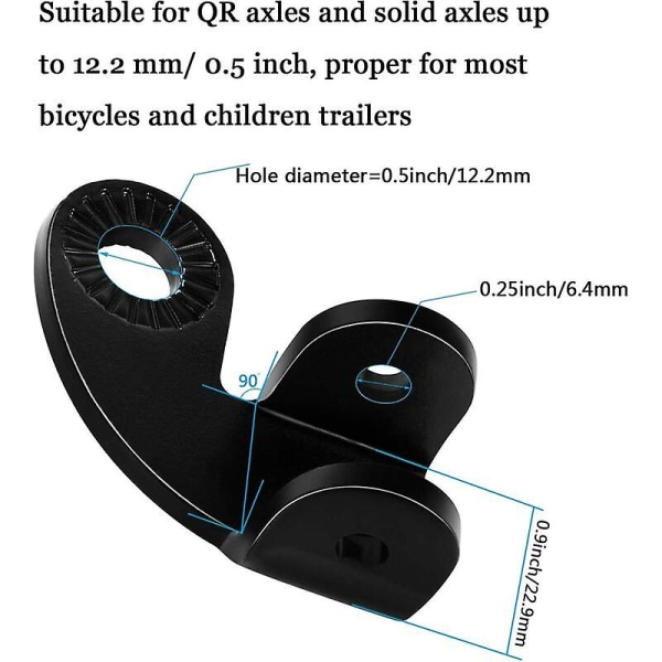2 sett Burley sykkelhengerfeste sykkelhengerfeste sykkelkobling monteringsadapter vinklet erstatningskontakt 12,2 mm sykkelhengerfeste kompatibelt med Burley T