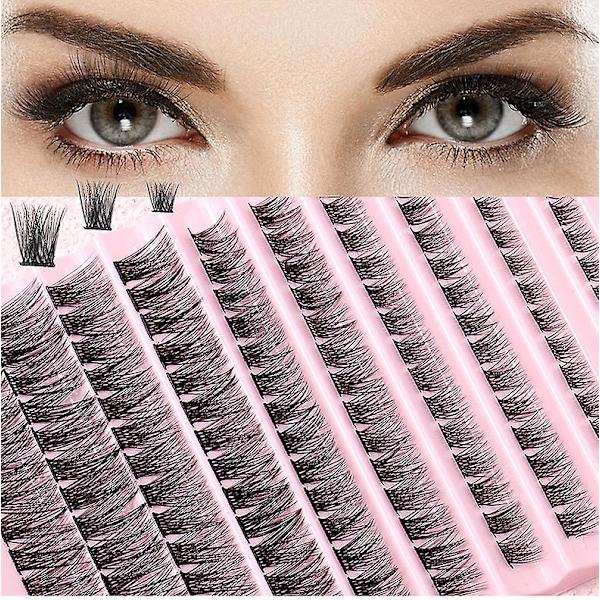 Diy-ripsienpidennyssarja, ripsiryhmät liimalla ja tiivisteellä yksittäiset ripset -sarja 120 pcs