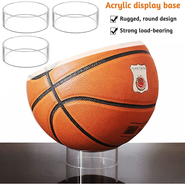 Akryl Ball Display Stativ Klar Basketball Fotball Stativ Holder Egnet For Fotball Volleyball Bowling Ball