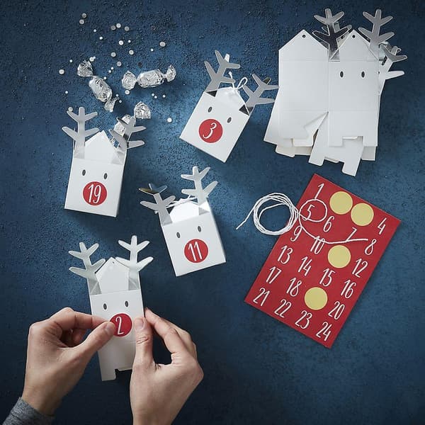 Adventskalenderboks - Sølvrein - DIY Fyll Selv Jul Silver