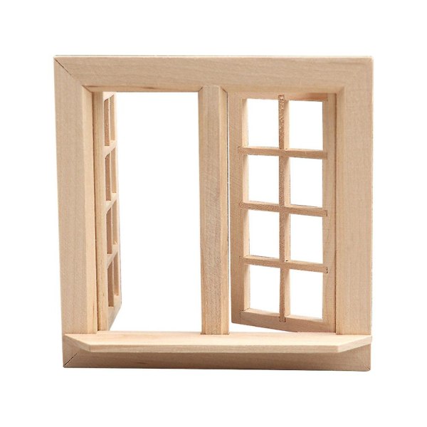 Miniatyr vindu i tre for barn, møbler, rollespill, lekesett, leketøy