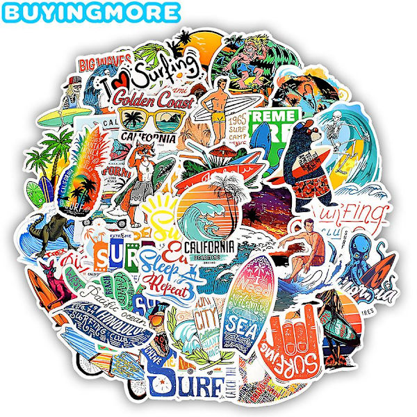 Skateboard Vandtætte Stickers | Surfboard Stickers Vandtætte - 50stk Tegneserie