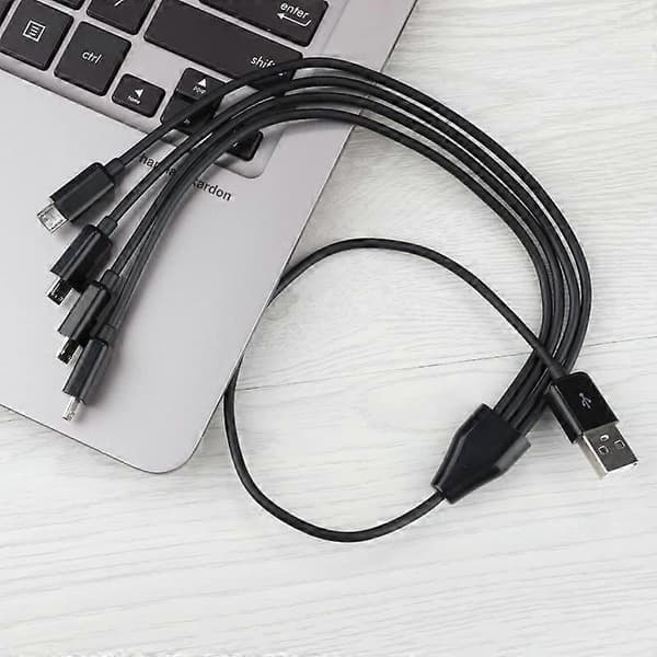 Micro USB Splitterkabel, Micro USB Multi Laddningskabel, [4 i 1] Multi Micro USB Laddarkabel, USB 2.0 Typ A Hane till Fyra Micro USB Hane Adapter