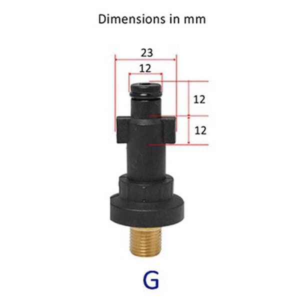 3x Högtryckstvätt Adapter Skummunstycke Tvättillbehör - Bra G multi