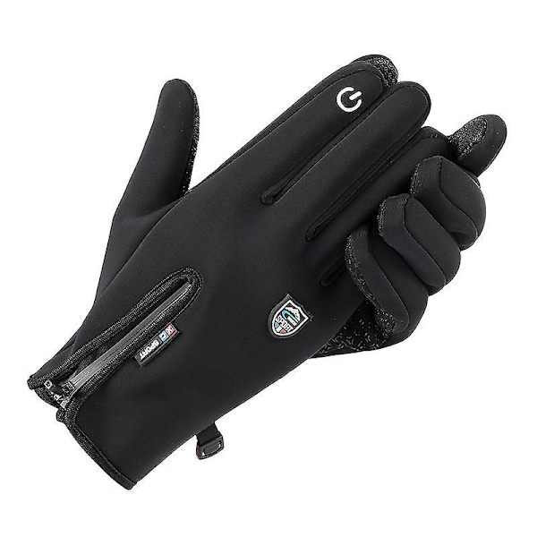 Herr höst och vinter stänksäker vatten sammet termiska halkfria full finger utomhus bergsklättring handskar dam Yd1011 black M