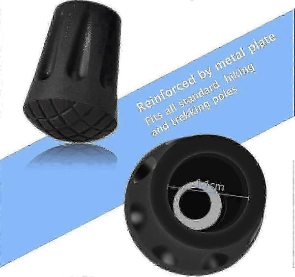Nordic Walking Pads, 6 par asfaltgummiunderlag til Nordic Walking