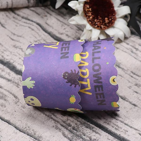 50 st Cupcake-papper för Halloween-dekorationer